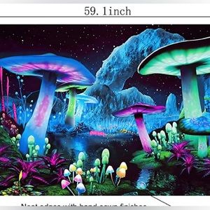 Mushroom tapestry 59.5”x52.1 brand new